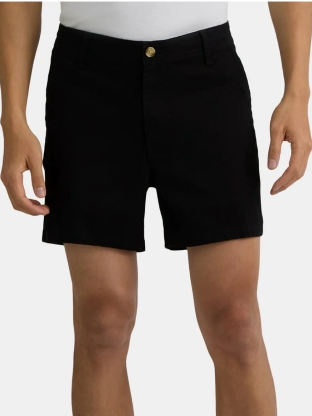 George Men's Relaxed Fit Stretch Twill Flat Front Shorts, 9